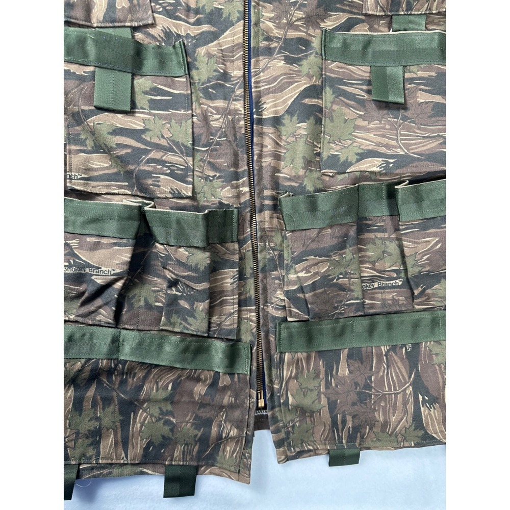Smokey Branch Camo Cargo Utility Vest Men's Sleeveless Zip Up Pockets Hunting - Picture 5 of 12